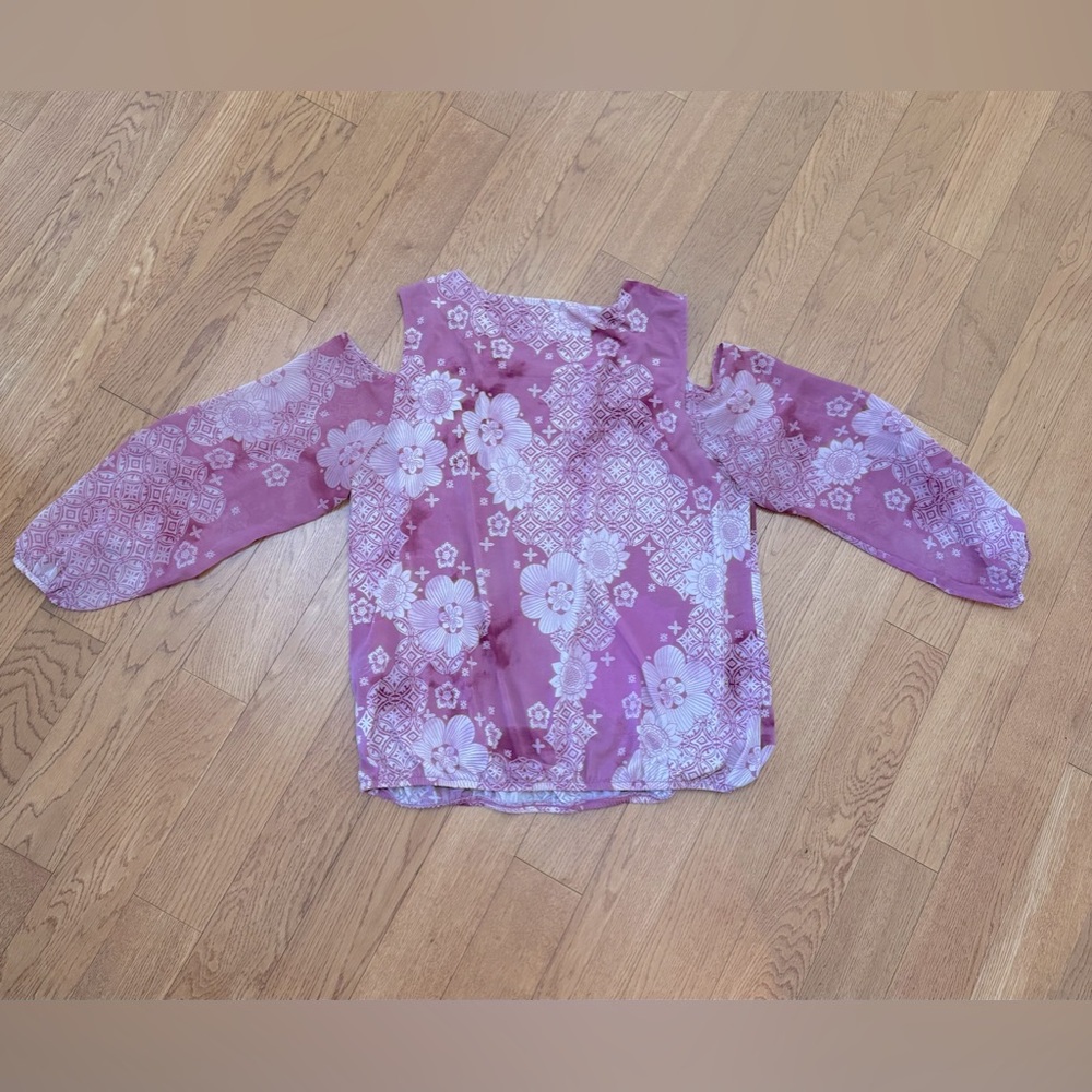 JM Collection Cold Shoulder Blouse - Picture 2 of 2